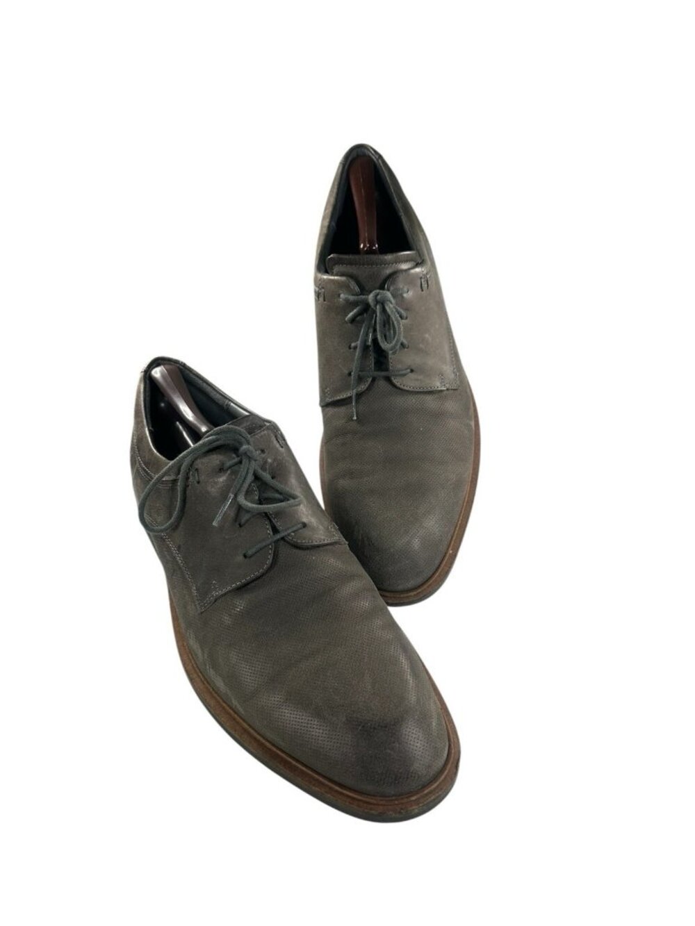 ECCO Mens Gray Leather Derby Lace-Up  Dress Shoes Size 13 US / 47 EU